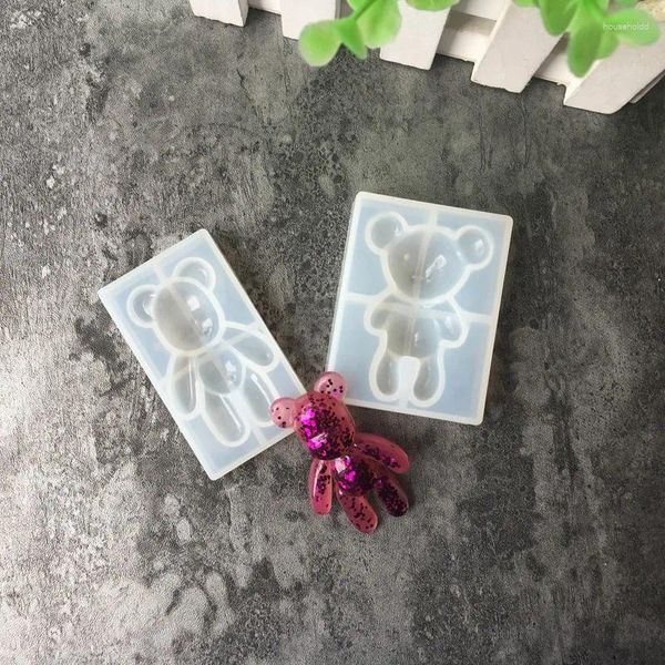 Moldes de cozimento Tipo Urso DIY Molde de Silicone Resina Colar Artesanato Jóias Fazendo Moldes para Jóias