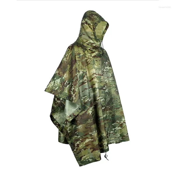 Yağmurluk geçirmez yağmurluk panço dış mekan askeri taktik yağmur giysisi kamp yürüyüş avcılık takım elbise seyahat şemsiye yağmur ekipmanı
