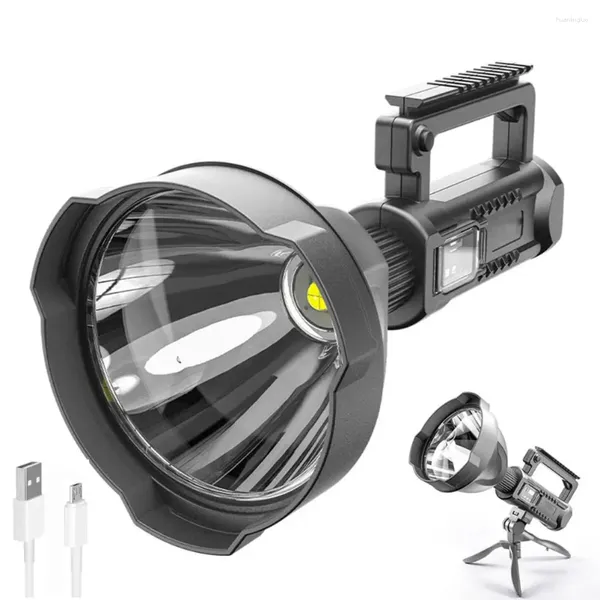 Parti Dekorasyonu Şarj Edilebilir Spotlight 4 Mod LED Süper Parlak Supplight IPX5 Su Geçirmez İş Işıkları Yürüyüş Kampı için Işıklar