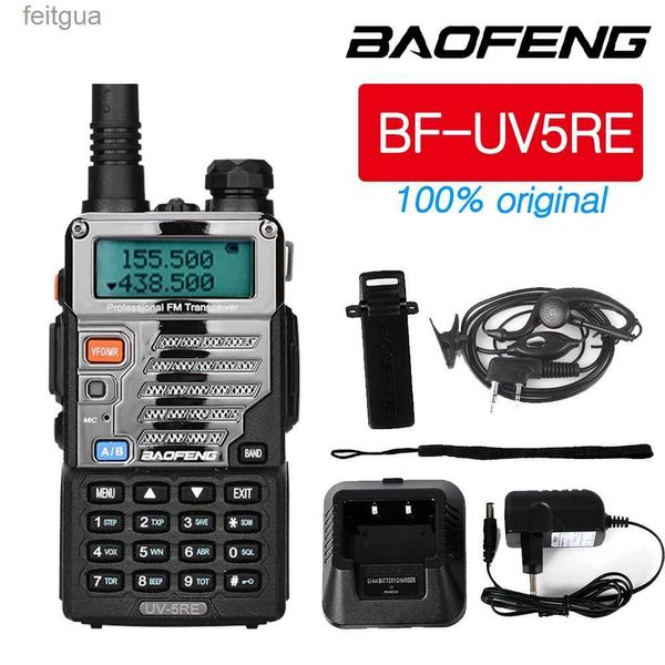 Walkie talkie baofeng rádio portátil 5w 1800mah UV-5RE walkie talkie de longo alcance uhf vhf interfone de rádio bidirecional yq240130