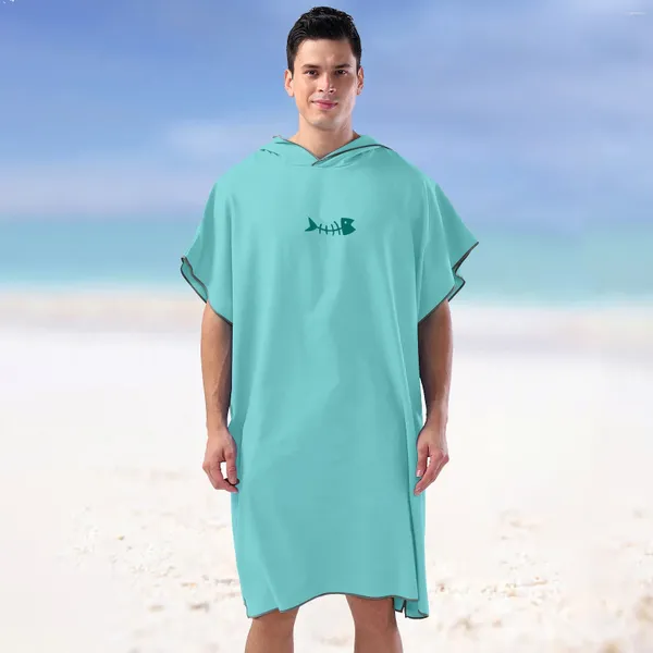 Homens sleepwear chinelo meias animal 545 mens calças xadrez surf praia poncho wetsuit mudando toalha banho robe com capuz para surf