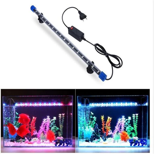 24-54cm luz do aquário tanque de peixes lâmpada de luz submersível à prova dwaterproof água subaquática luzes led aquário lighting332s