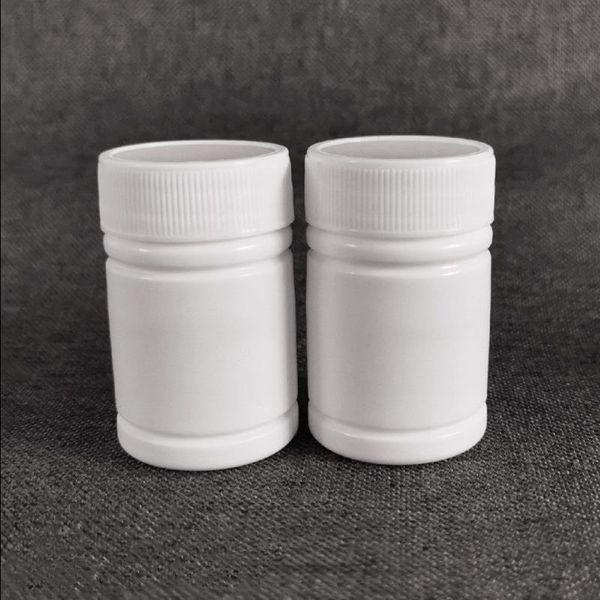 Frete Grátis 100pcs 30ml 30cc 30g HDPE Branco Vazio Frascos de Comprimidos de Medicina Plástica Farmacêutica com Tampas Selantes de Alumínio Qvwuw