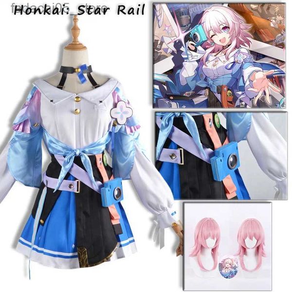 Costume a tema 7 marzo Cosplay Honkai Star Rail Come Game Cos Carnival Halloween Outfit Sexy Women Dress Uniform Q240130