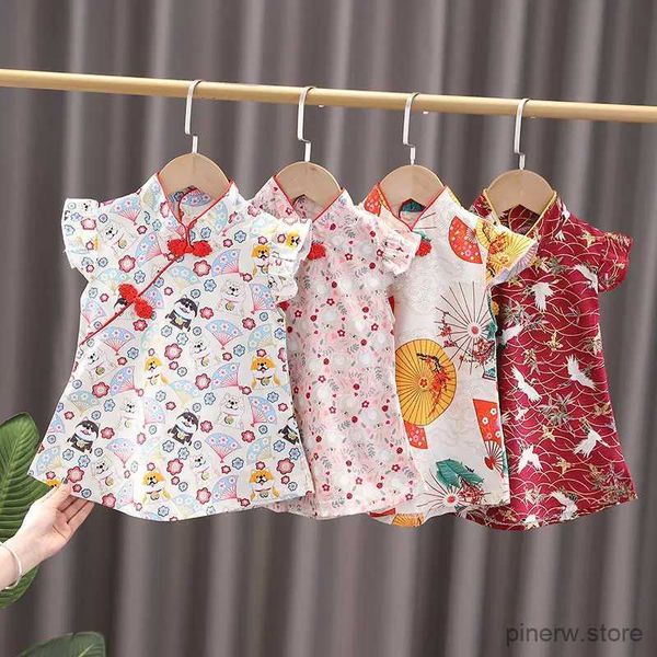 Abiti da ragazza Nuova estate Bambini Ragazze Gonna Vestiti Abiti Bambino Causale Modello di fiori Cotta Bambini Sport Bambino Tracksutis 0-6 anni