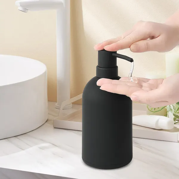 Set di accessori da bagno Dispenser di sapone nero Bottiglia di pompa Vuota Stili semplici per shampoo Lavello da cucina Lozione per piatti moderna