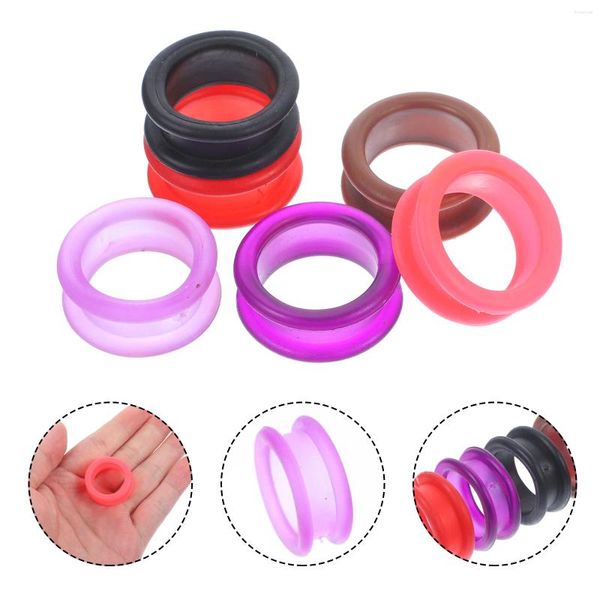 Abbigliamento per cani 12 pezzi Forbici Anello in silicone Anelli per dito Inserti morbidi portatili colorati per impugnature