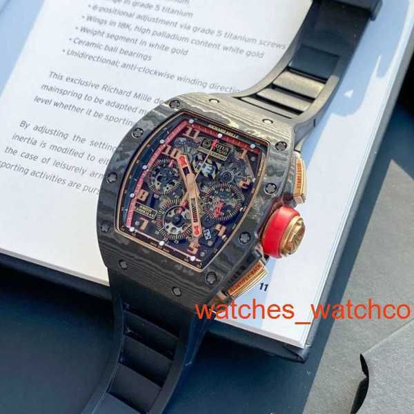 Relógio de pulso RM masculino Richardmillie relógio de pulso Rm011 cronometragem Rm011 exibição de data mês exibição cronometragem
