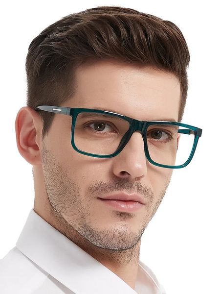 Lesebrille mit quadratischem Rahmen für Männer, große optische Brillen, Hyperopie-Brillen, große Leser, 1 15 2 25 3 240118