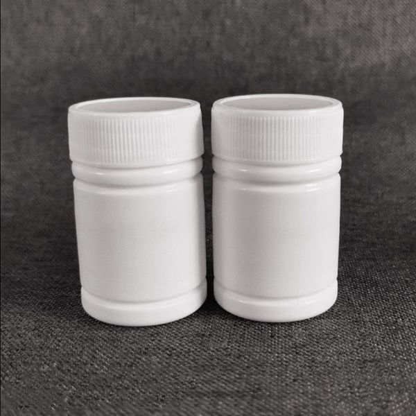 Il trasporto Libero 100 pz 30 ml 30cc 30g HDPE Bianco Vuoto di Plastica Farmaceutica Medicina Pillole flaconi con Tappi Sigillanti in alluminio Tqrok