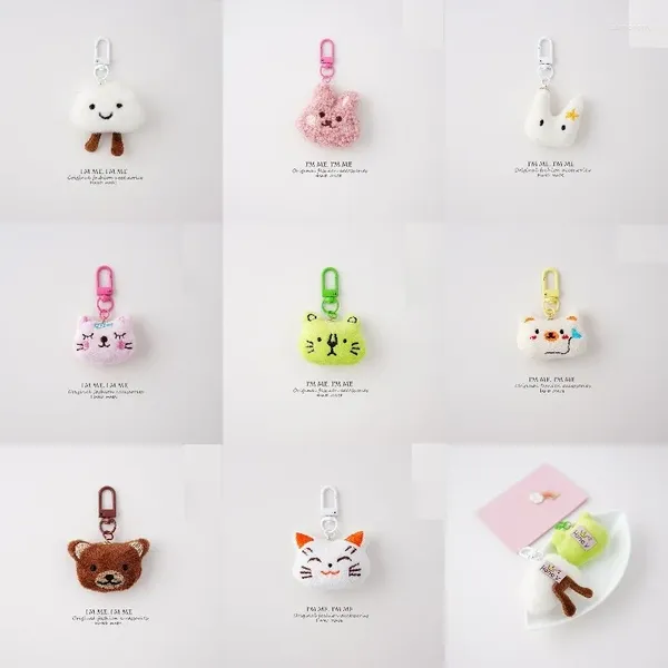 Schlüsselanhänger Kreativer süßer Plüschbär Schlüsselanhänger für Frauen Mädchen Cartoon Kaninchen Schlüsselanhänger Einzigartiges Design Autoschlüssel Ketten