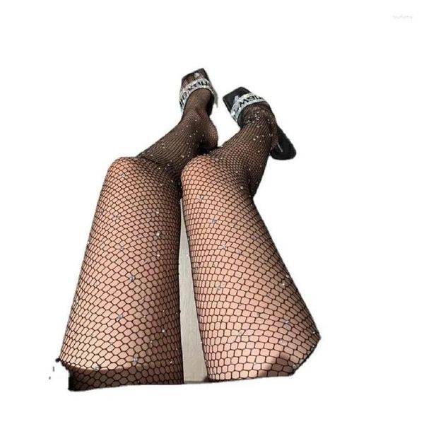 Çorap Çoruk Kadınları Y Pantyhose TignSanti-Snaggi Styles Kadın Elmas Bayan Kızlar Siyah Fishnet Pattern Jacquard Çorap Damlası OT0DM