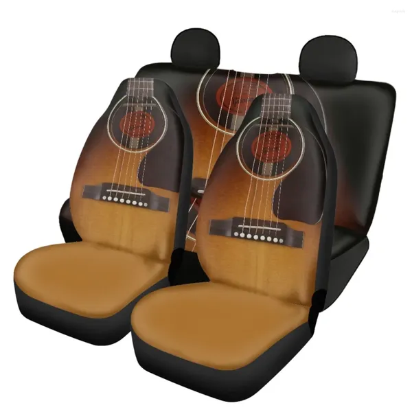 Assento de carro cobre o design de guitarra confortável na frente e atrás para veículos acessórios protetores macios