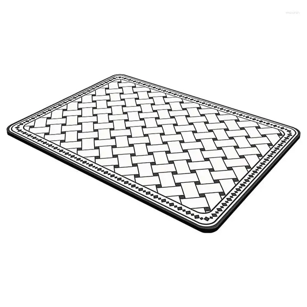 Tapetes de mesa Bar Mat Cozinha Absorvente Drenagem Rápida Secagem de Prato para Bancada Pia Mesa