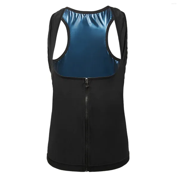 Abbigliamento da yoga Esercizio fitness per donna Girovita Canotta con cerniera Perdita di peso Palestra Body Shaper Sauna Gilet per il sudore Corsetto Allenamento a casa