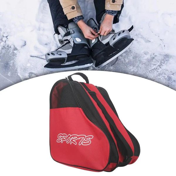 Sacos ao ar livre sapatos de patinação saco com alça de ombro ajustável respirável bolsas patins para meninas meninos crianças esportes