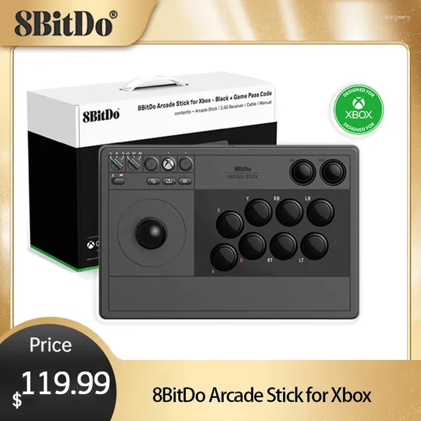 Controladores de jogo 8Bitdo Arcade Stick para Xbox Series X / S One Wireless .4G Fight Windows 10 e acima Acessórios