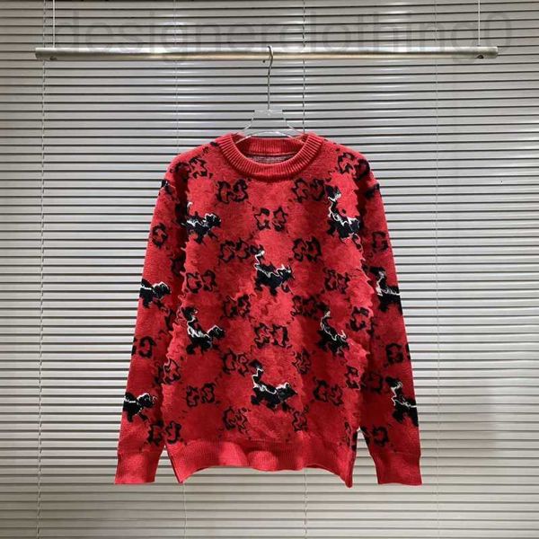 Kadınlar Tasarımcı Lüks Sweater Hoodie Erkek Tasarımcıları Red Mens Allover Mektubu Teknoloji Sweaters Baskılı Otton Örgü Crewneck Kadın Paris Sportswear 21 Stil ABD Boyutu S-3XL
