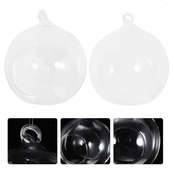 Titulares de vela 10pcs pendurado terrário de vidro suporte transparente globo tealight titular