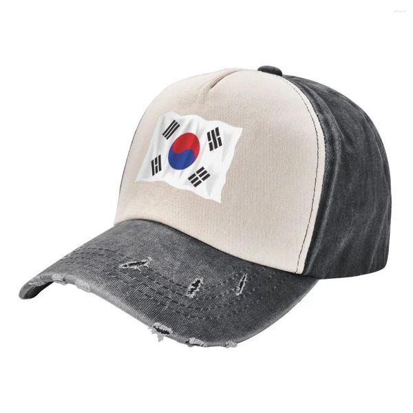 Caps de bola bandeira sul -coreana - Coréia -seoul Baseball Cap Sun Hat for Children Sports Fluffy Men's Mulher's