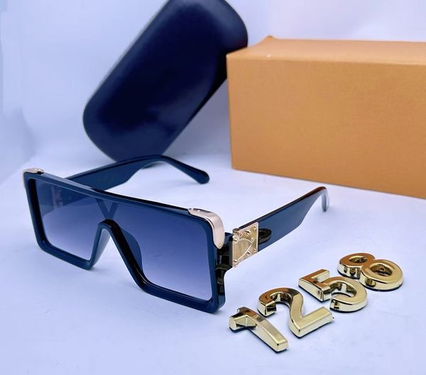 Venda imperdível óculos de sol milionário de luxo, armação completa, designer vintage, óculos de sol para homens, mulheres, logotipo dourado brilhante, banhado a ouro top1258
