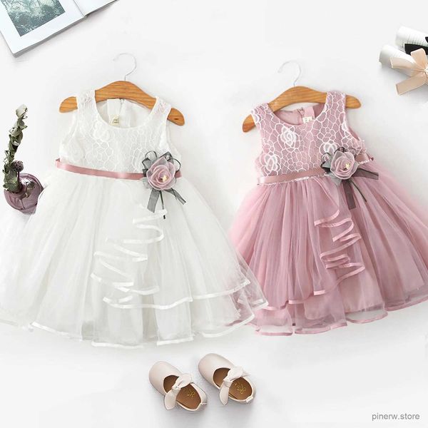 Mädchenkleider, Kleinkind-Mädchen-Tutu-Kleid, Sommermode, ärmellos, Prinzessin-Partykleider, Kleinkind-Baby-Abschlussballkleid, süßes Blumenmädchen-Hochzeitskleid