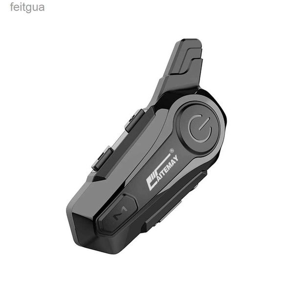 Walkie Talkie Capacete Intercomunicador Motocicleta BT-Headset Para 2 Pilotos Intercomunicador Moto Interfone Fone de Ouvido Sem Fio Handsfree MP3 Player YQ240130