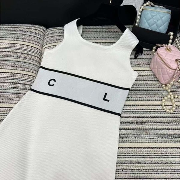 2024SS CH Women Dresses Designer Signe Lettera di moda Jacquard Abito grafico in maglia per maglie