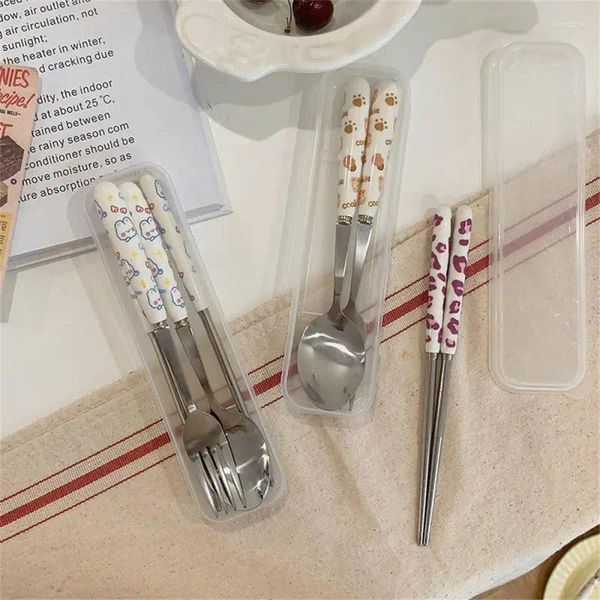 Set di stoviglie Cucchiaio in acciaio inossidabile da 1 pezzo Innovativo strumento per mangiare multifunzionale portatile in stile Instagram durevole e facile da pulire