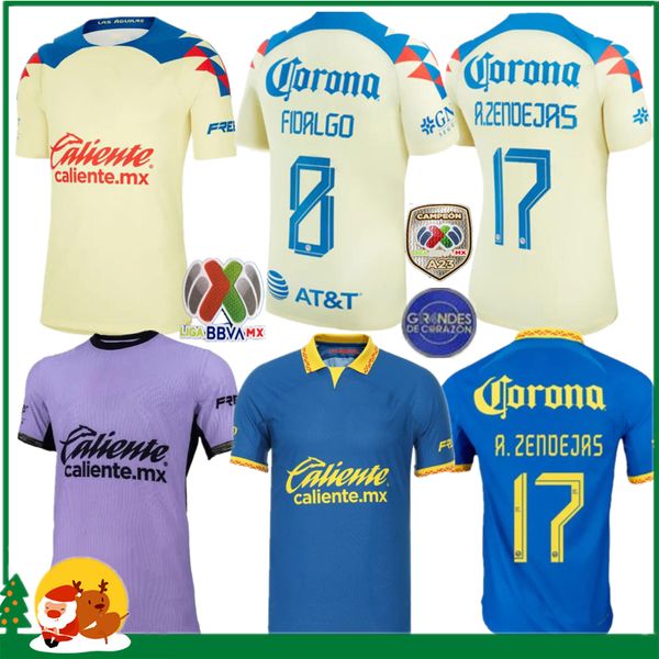 23 24 Liga MX Club America Futbol Formaları 2023 2024 R.Martinez D.Valdes G.OChoa Giovani Fidalgo M.Layun Away Away Away 3rd Futbol Erkekler / Çocuk Kitleri Gömlek