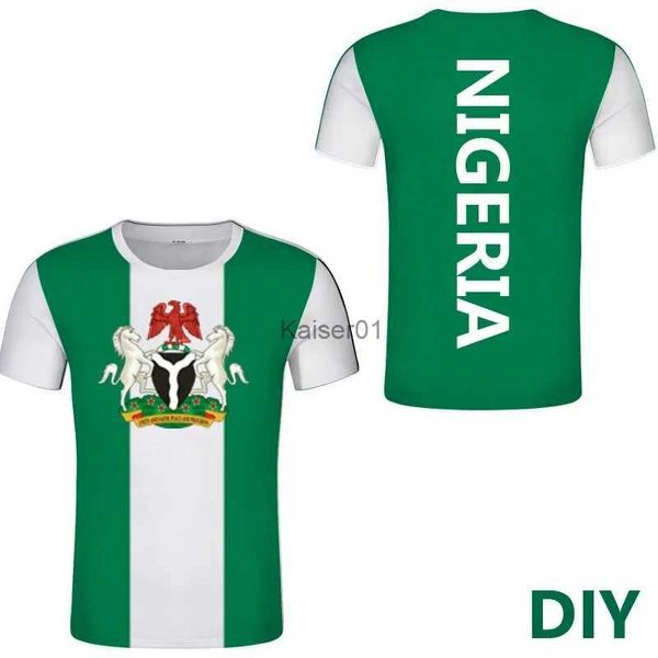 Fans Tops Tees Herren T-Shirts Nigeria-Flagge 3D-Druck Übergroßes T-Shirt für Erwachsene/Kinder Sommer O-Ausschnitt Kurzarm Lustiges T-Shirt Grafik-T-Shirts Fußballtrikot