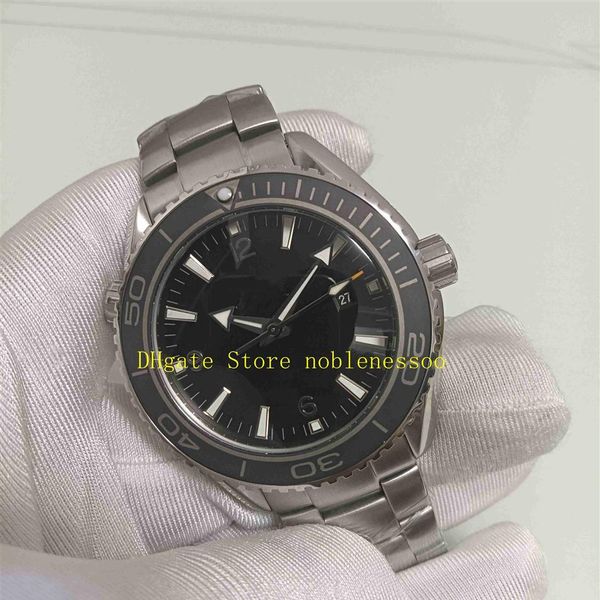 4 estilo Real Po Super Cal 8900 Movimento automático Homem -se o Dial Black Dial de Cerâmica Cerâmica Ocean Dive 600m Planet Lumi263s