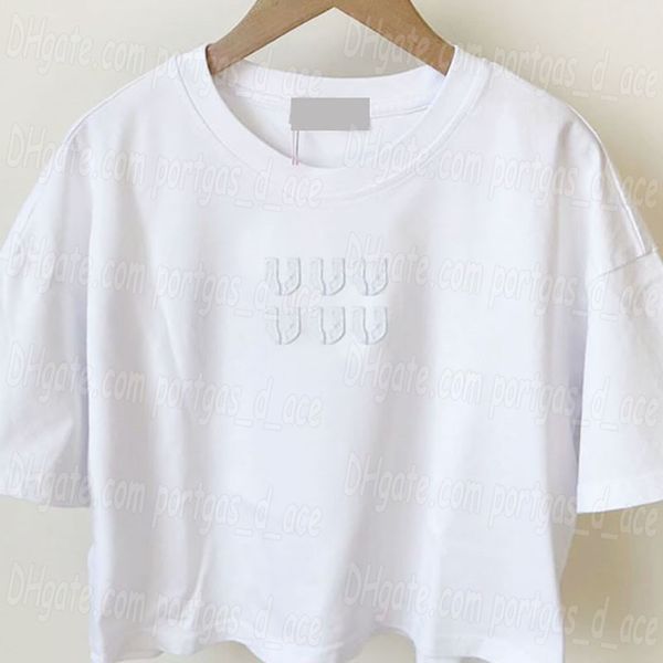 Abgeschnittenes Brief-Frauen-T-Shirt Luxus-Kurzarm-Frauen-T-Shirts Shirts Designer Casaul Tägliche Sommer-T-Shirts Tops