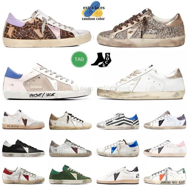 2024 Dirty Old Shoes Scarpe da ginnastica dorate hi-Star Designer Versione di lusso Scarpe da donna italiane da uomo nere bianche rosa argento Mocassini con plateau Scarpe da ginnastica piatte Dhgate di lusso