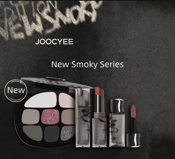 Joocyee Smoky Collection Lippenstifte, Lidschatten und Lipglosse, mehrfarbige Lidschattenpalette, mattes Schimmer-Make-up, 240124