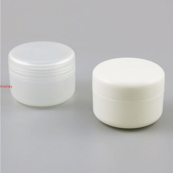 24 X 250g Vaso campione in polvere di plastica trasparente bianca PP Custodia per trucco cosmetico da viaggio Vuoto per nail art Jar spedizione gratuita da Fmckj