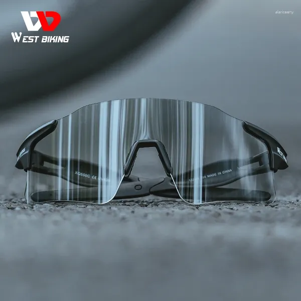 Уличные очки WEST BIKING Pochromic Велосипедные солнцезащитные очки Мужчины MTB Шоссейный велосипед Ветрозащитные очки Поляризованные женские очки для спортивной рыбалки Вождение