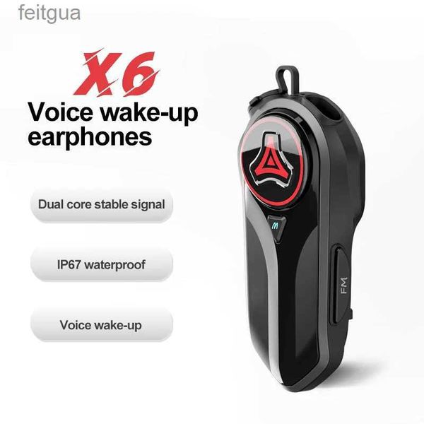 Walkie Talkie X6-C Capacete de motocicleta Intercomunicador Bluetooth Fone de ouvido à prova d'água Motor sem fio Comunicador de interfone com luz de respiração RGB YQ240130