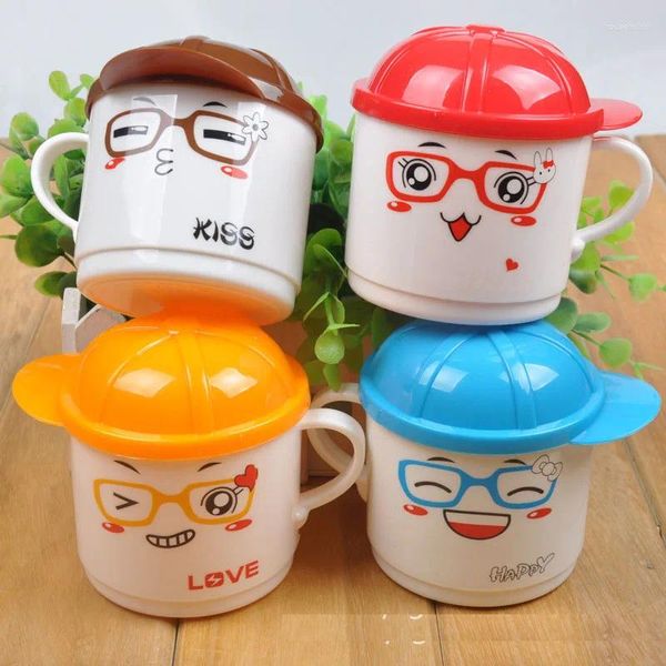 Tazze Tazza da acqua da 200 ml Simpatico cartone animato Tazza bianca Faccia Tè Caffè Latte Regalo per bambini