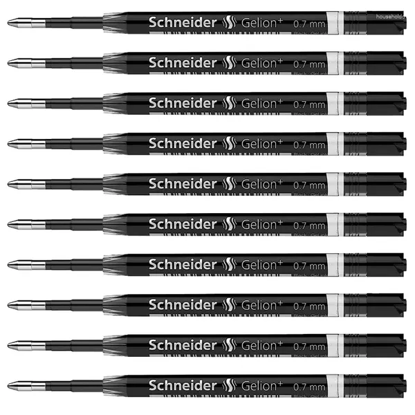 Cartuchos de tinta gel schneider G-2 gelion, recarga de caneta 0.5mm 0.7mm formato iso g2 padrão europeu, material de escritório com 10 peças