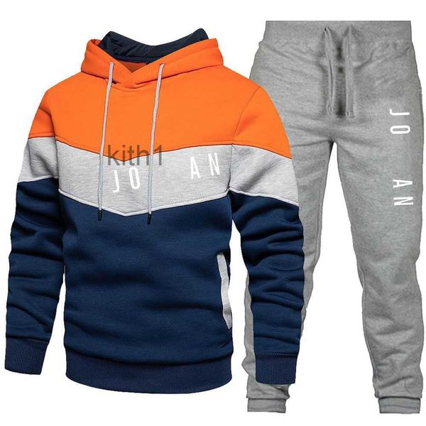 Sonbahar kış moda cadde pamuk sweatshirt kazak uzun pantolon spor erkekler ve kadınlar mektup desen gündelik kapüşon takım elbise 9l8l