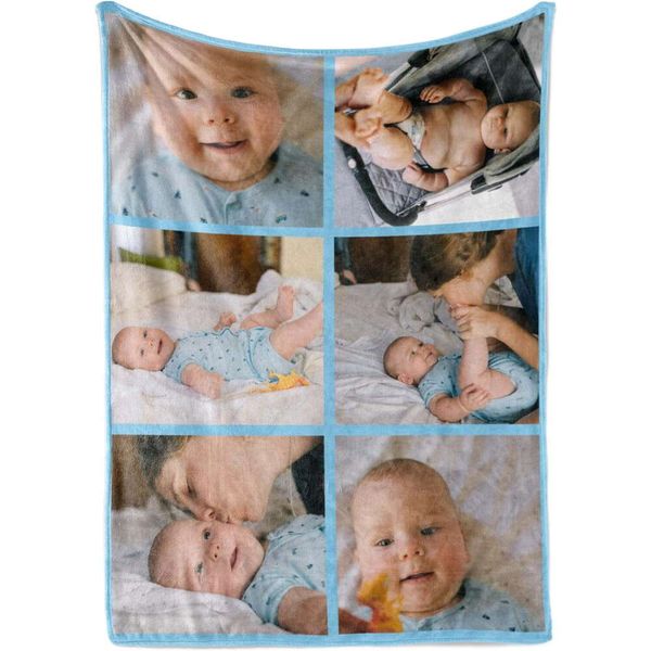 Ships Next Day Custom with Picture Printed in USA Personalized Photo Blanket fleece x