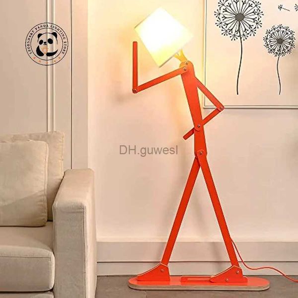 Stehlampen Nordic Home Decor Humanoid Stehlampe LED E27 Puppe Kinderzimmer Persönlichkeit Dekoration Cartoon Schlafzimmer Sitzen Stehleuchte YQ240130