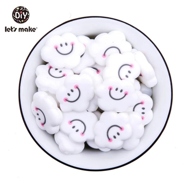 Suprimentos vamos fazer 20 pc bebê cão roedor contas de silicone mini diy chupeta clipe corrente colar pingente mordida mastigar dentição brinquedo bebê mordedor