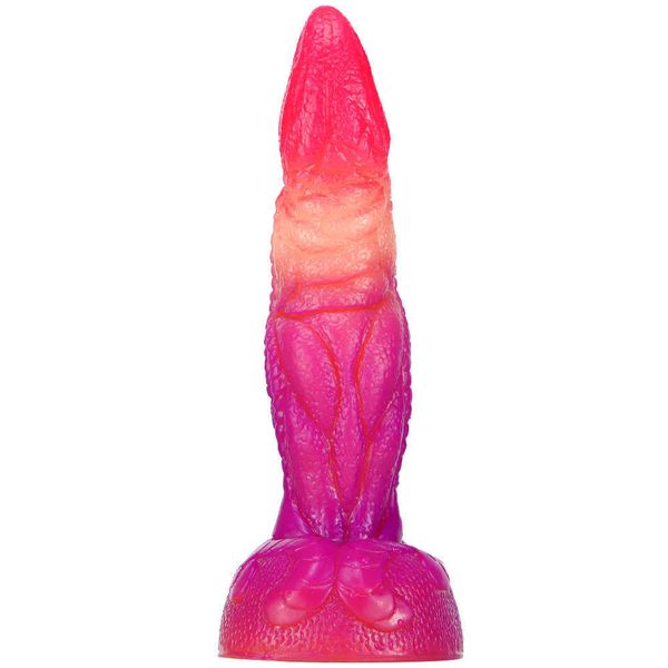 DONDOS DONGS inflamados a antenas de polvo de animal Animal de maquiagem Especial Penis Soft Silicone Dildo Vestibule Anal Plug Plug Adult Products Para homens e mulheres