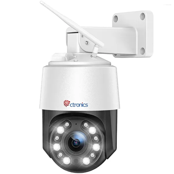 Ctronics Real 4K 8MP 5X Zoom ottico IP Camera 3840x2160p UHD 5G WiFi PTZ 360 CCTV esterno Visione notturna Rilevamento di veicoli umani