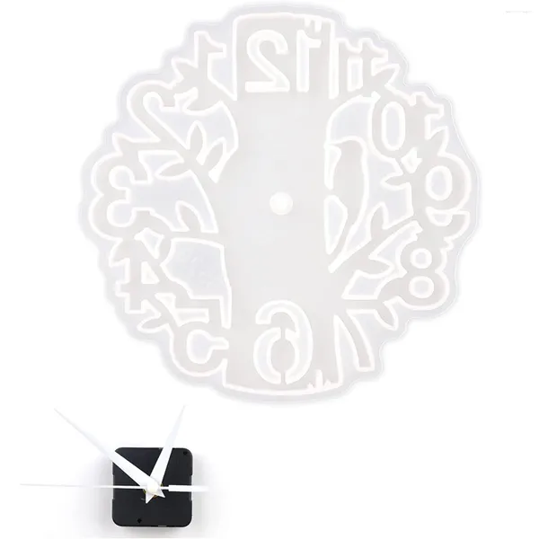 Uhr Reparatur Kits Uhr Harz Form Silikon DIY Specht Mit Arabischen Ziffer Epoxy Form Für Home Dekoration Schmuck Machen