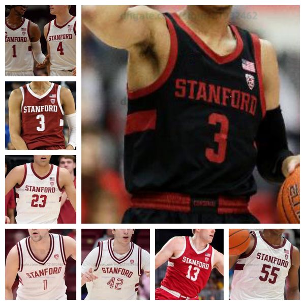 Stanford Cardinal Basketball Jersey NCAA Stitched Jersey Qualquer Nome Número Homens Mulheres Juventude Bordado Andrej Stojakovic Cameron Grant Brandon Angel Jared Bynum