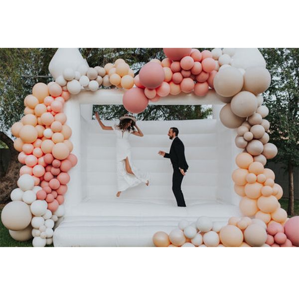 atacado atividades ao ar livre 13x13ft-4x4m Salto de casamento inflável branco rosa preto Casa festa de aniversário Jumper Castelo Bouncy para adultos e crianças