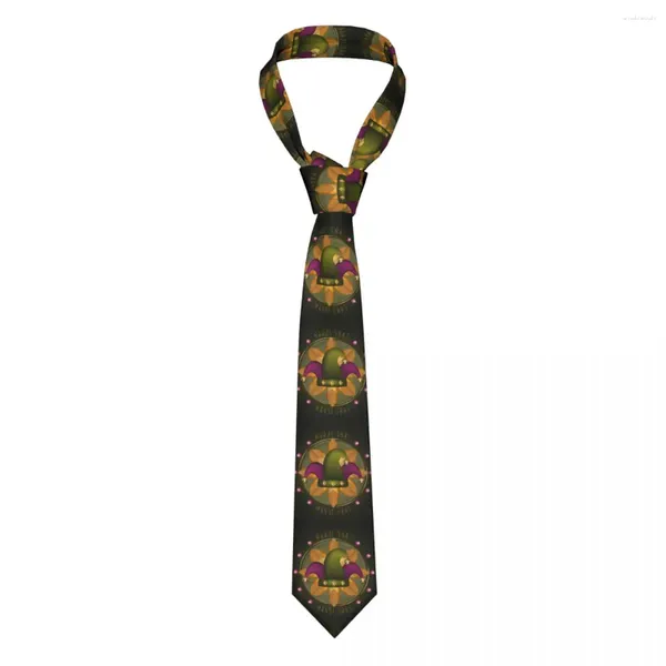 Галстуки-бабочки мужские галстуки классические узкие Марди Гра плакат галстуки узкий воротник тонкий повседневный подарок